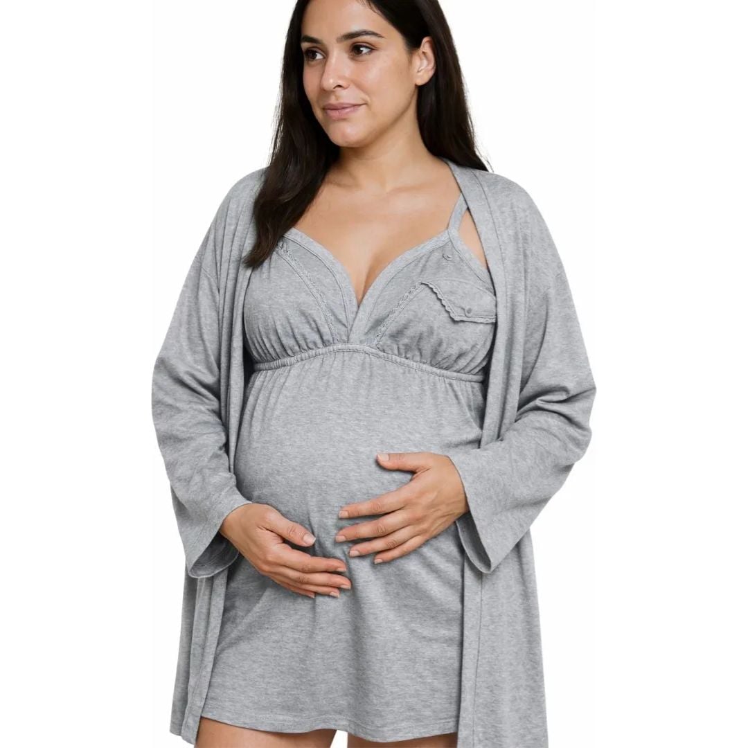 BATA O PIJAMA MATERNIDAD DE EMBARAZO Y LACTANCIA - 1