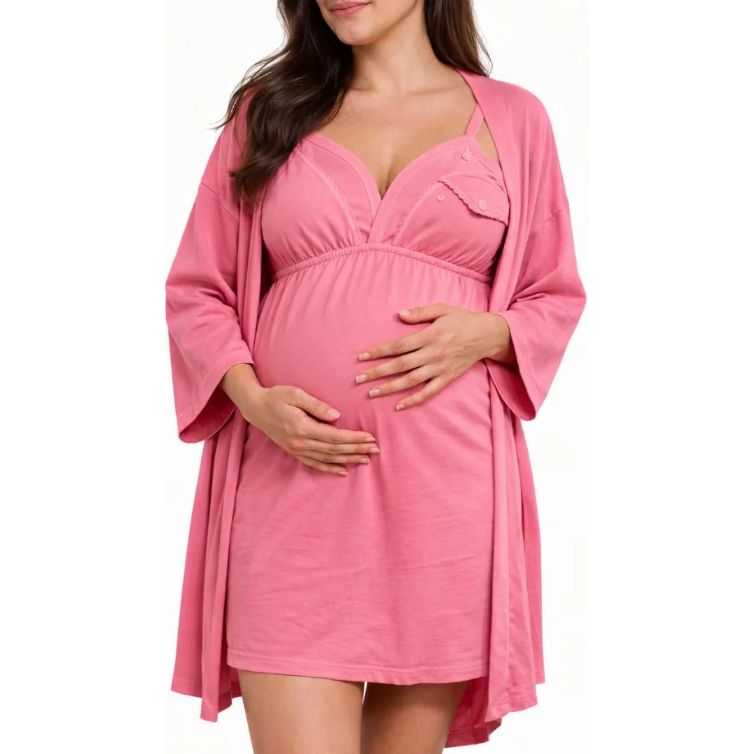 BATA O PIJAMA MATERNIDAD DE EMBARAZO Y LACTANCIA - 2
