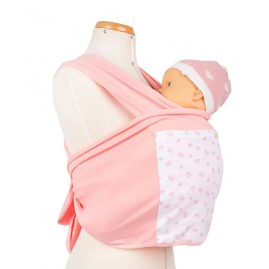 PORTA BEBE FULAR DOS PIEZAS 100% ALGODÓN ROSADO - 1