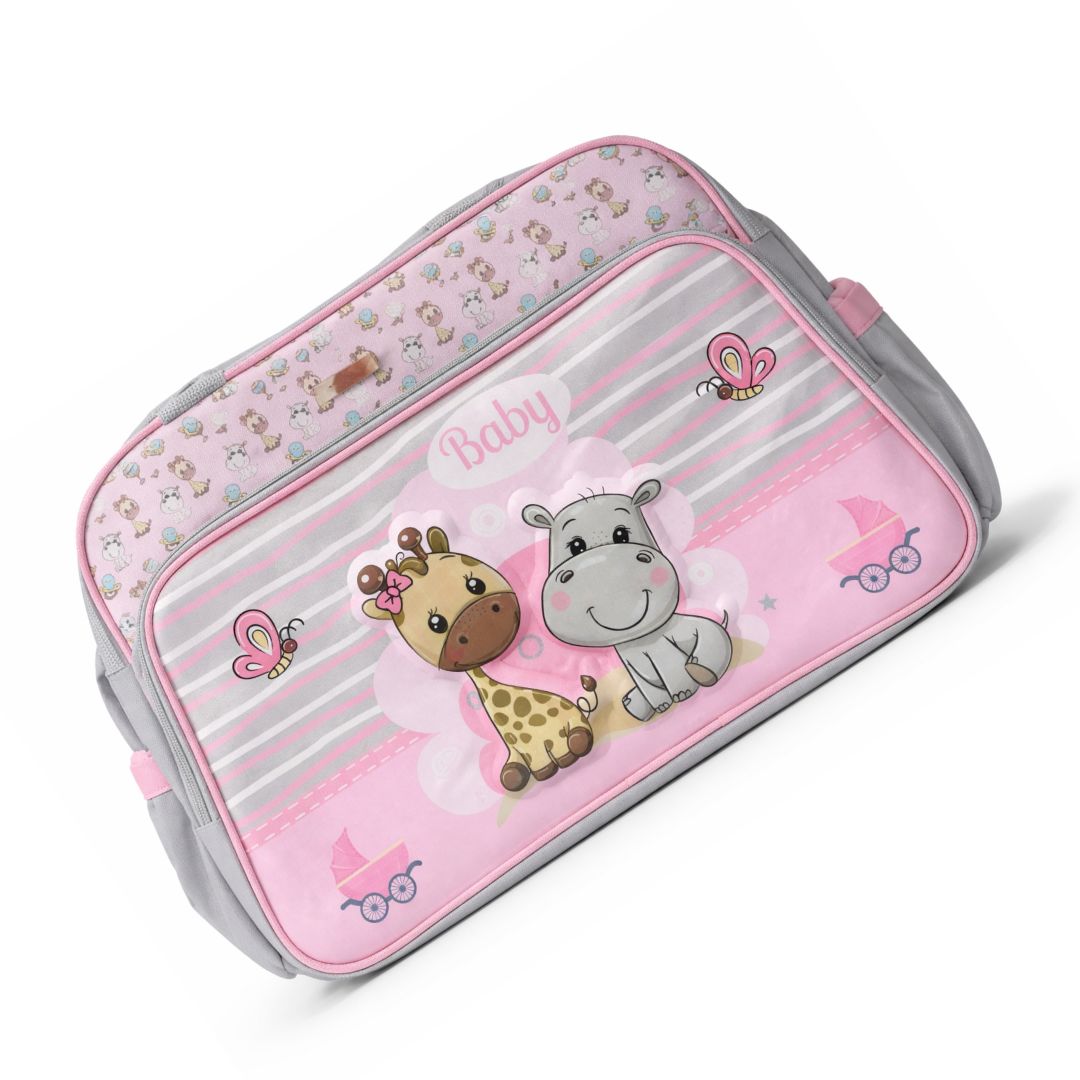 BOLSO CARTERA PAÑALERA PARA BEBE ROSADO - 2