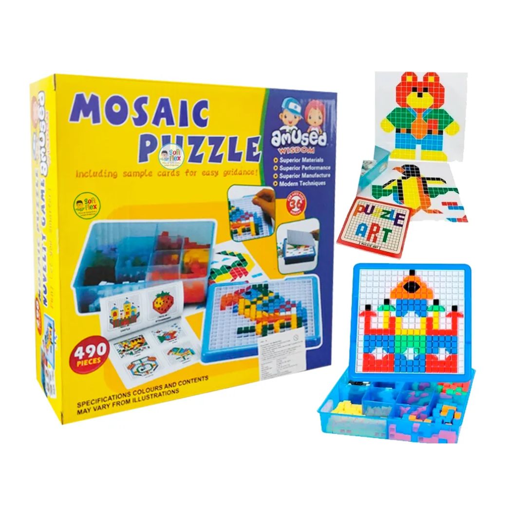 ROMPECABEZAS PUZZLE MOSAICO 490 PIEZAS DIDACTICO CON BANDEJA NIÑOS(A) - 1