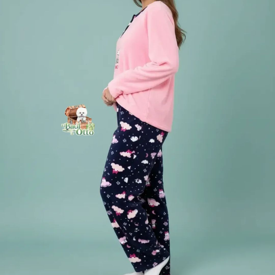 PIJAMA POLAR DAMA CAMISETA + PANTALÓN - 3