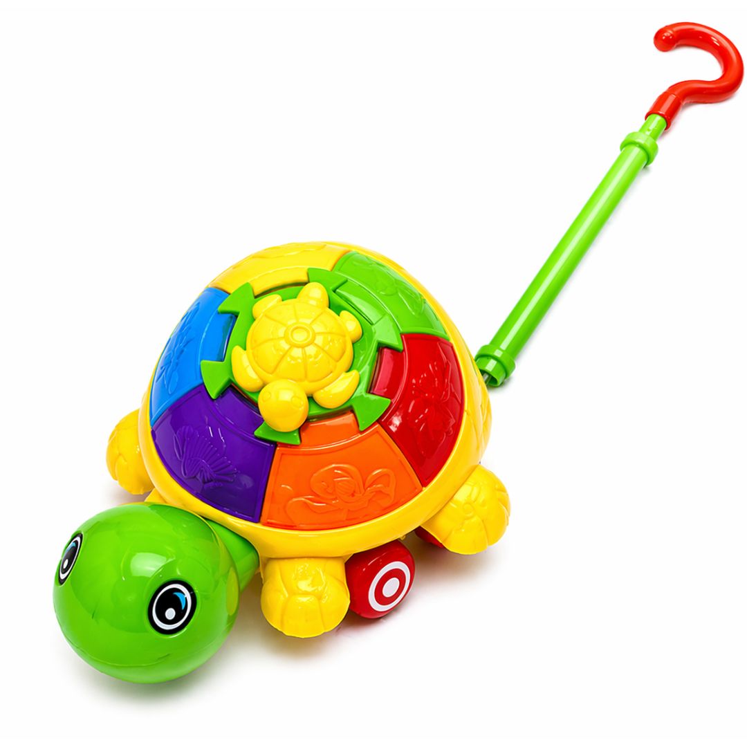 JUGUETE GUIADOR DE EMPUJE Y ARRASTRE PARA NIÑOS TORTUGA - 1