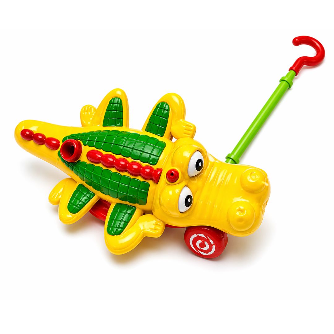 JUGUETE GUIADOR DE EMPUJE Y ARRASTRE PARA NIÑOS COCODRILO - 1