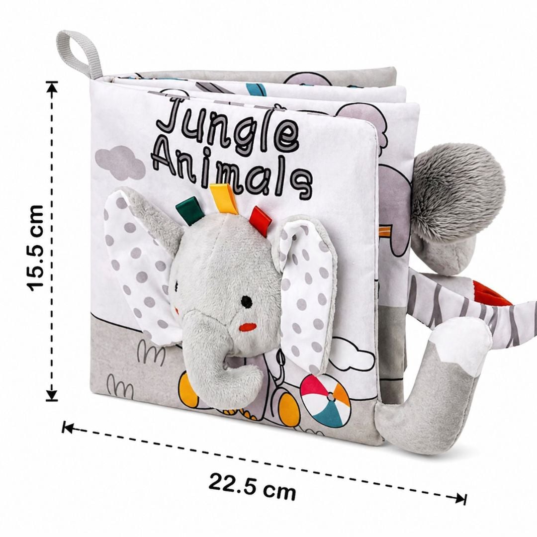LIBRO SENSORIAL DE TELA 3D PARA BEBÉS CON TEXTURAS Y SONIDO - 2