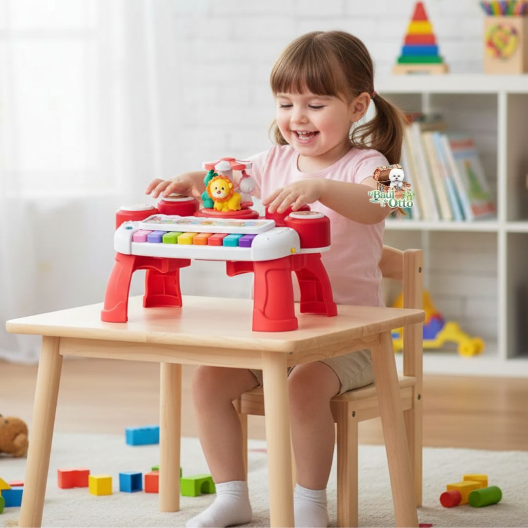 JUGUETE MESA PIANO MUSICAL MODELO CARRUSEL DIDÁCTICO NIÑOS - 1