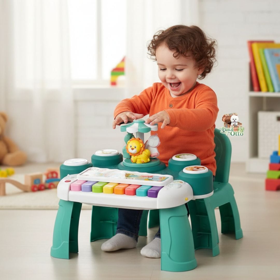 JUGUETE MESA PIANO MUSICAL MODELO CARRUSEL DIDÁCTICO NIÑOS - 2
