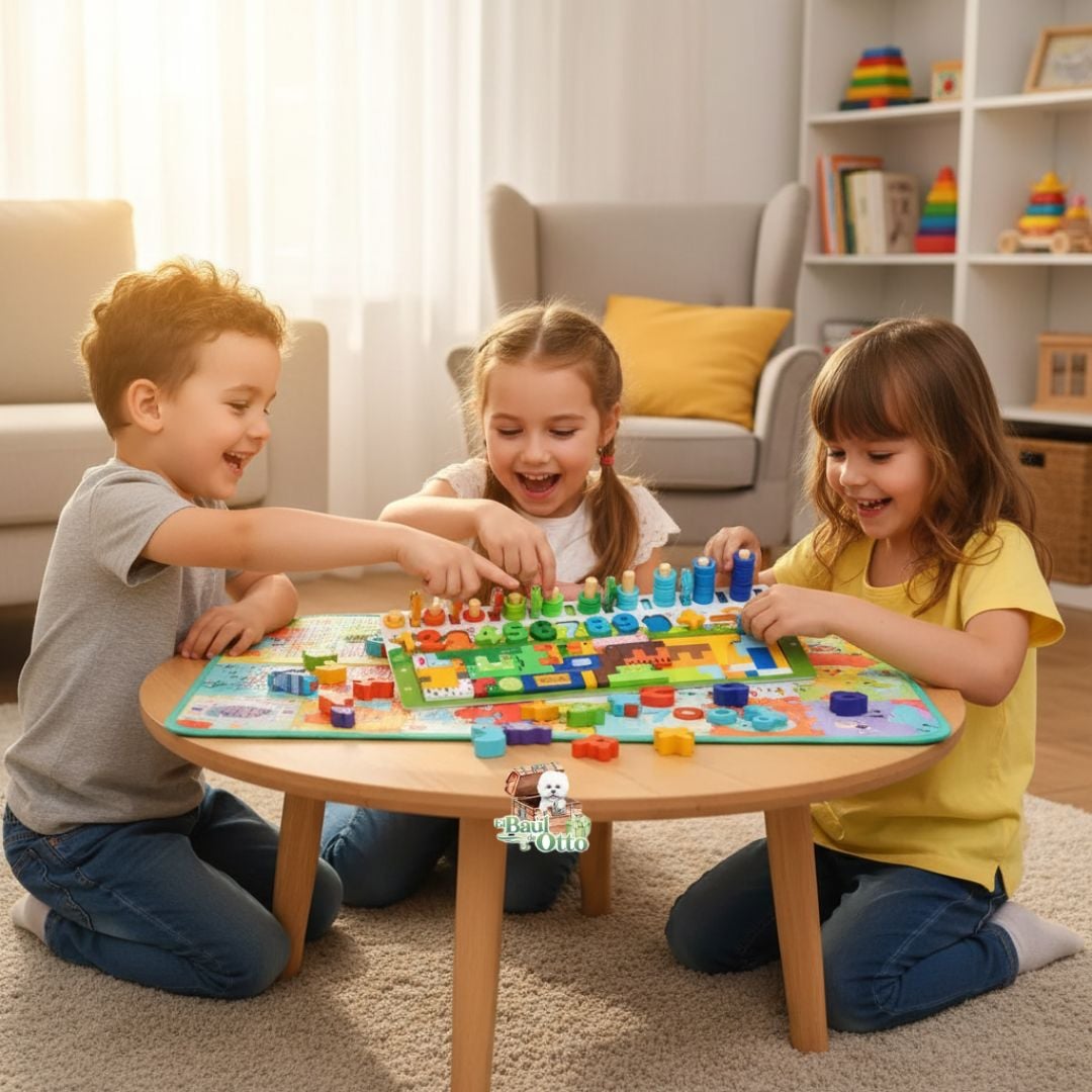 TABLERO MONTESSORI DE MADERA DIDÁCTICO MULTIFUNCIONAL CON TETRIS PUZZLE PARA NIÑOS - 1