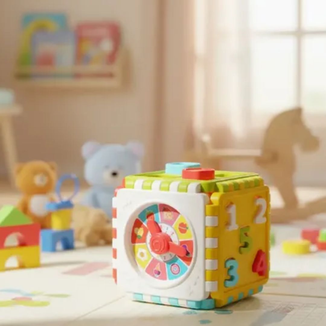 JUEGO DE ENCAJE DE FORMAS DE PLÁSTICO - CUBO DIDÁCTICO - 2