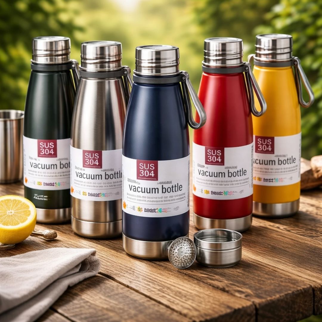 TERMO ESTILO BOTELLA CON FILTRO DE TE DE 800 ML DE ACERO INOXIDABLE - 1