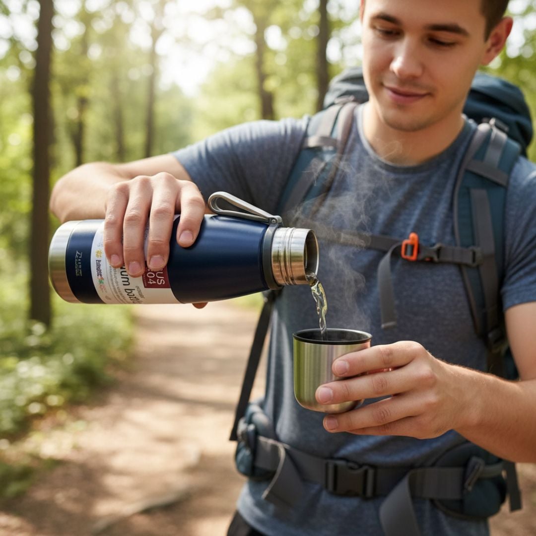 TERMO ESTILO BOTELLA CON FILTRO DE TE DE 800 ML DE ACERO INOXIDABLE - 2