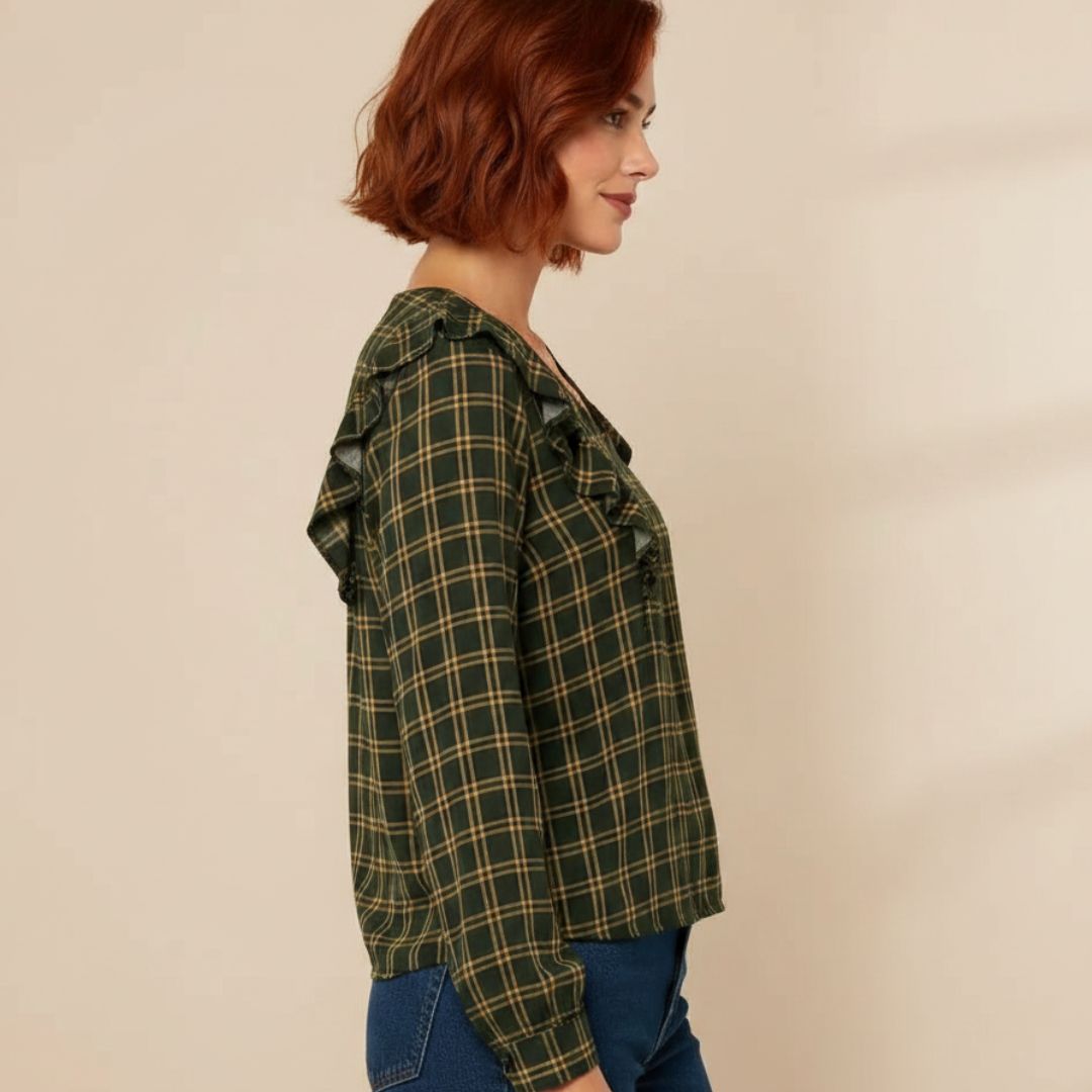 BLUSA ELEGANTE PARA MUJER CON ESTAMPADO MODERNO - 3