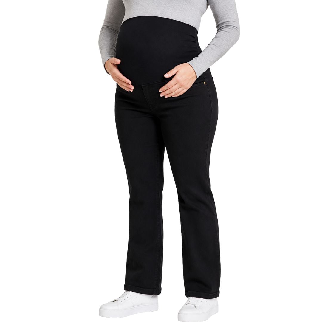 JEANS PANTALÓN DE EMBARAZADA PANTALÓN DE MATERNIDAD - NEGRO - 1