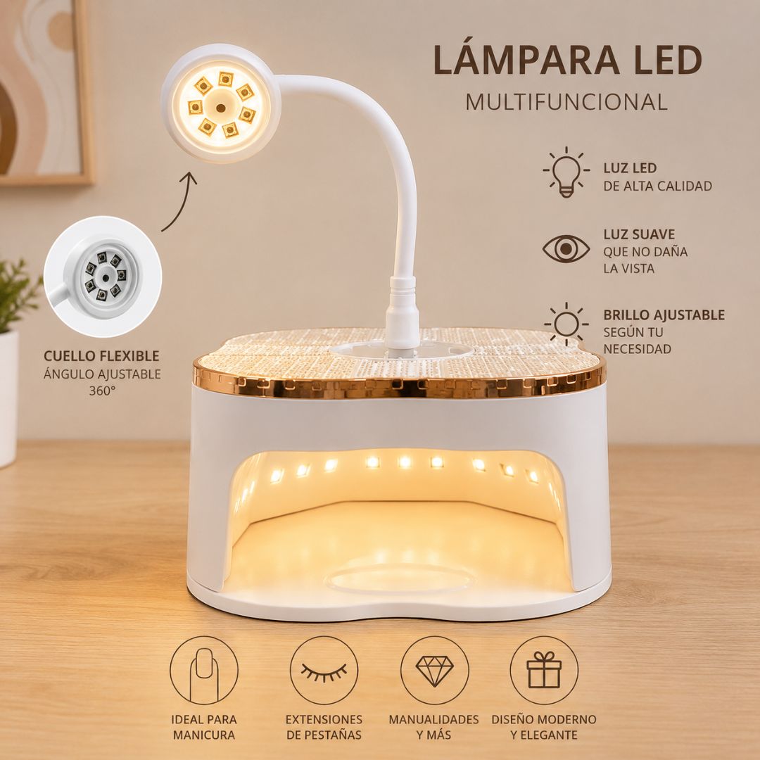 LAMPARA UV SUN BT 17 DE 288 WATTS 2 EN 1 INCLUYE MINI LAMPARA FLEXIBLE - 2