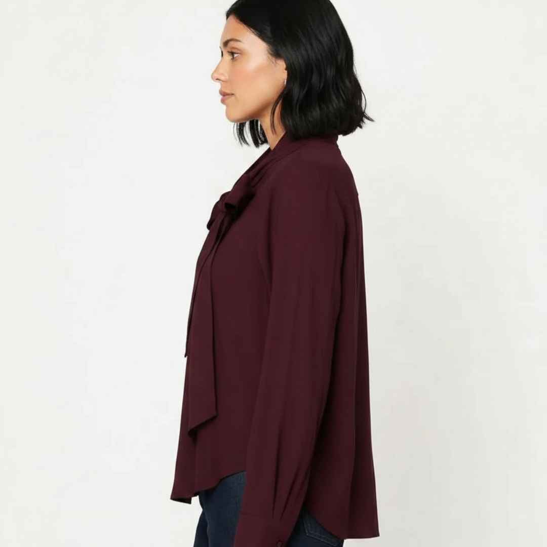 BLUSA PARA DAMA COLOR VINO - 3