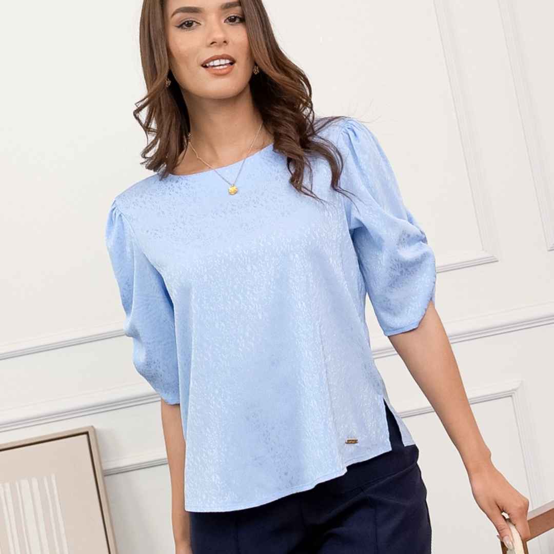 BLUSA ARLET PARA DAMA - CELESTE - 1
