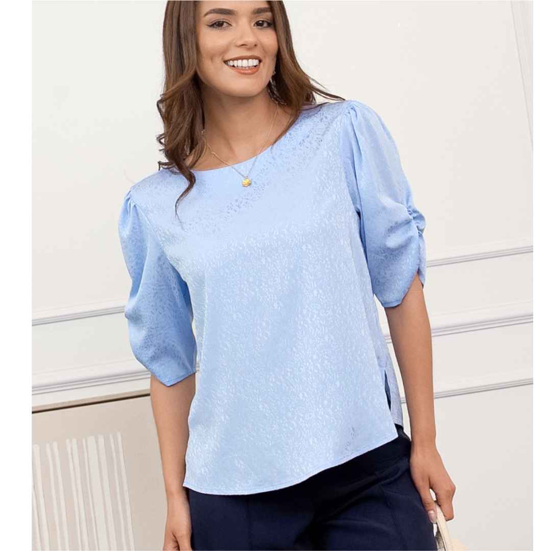 BLUSA ARLET PARA DAMA - CELESTE - 2