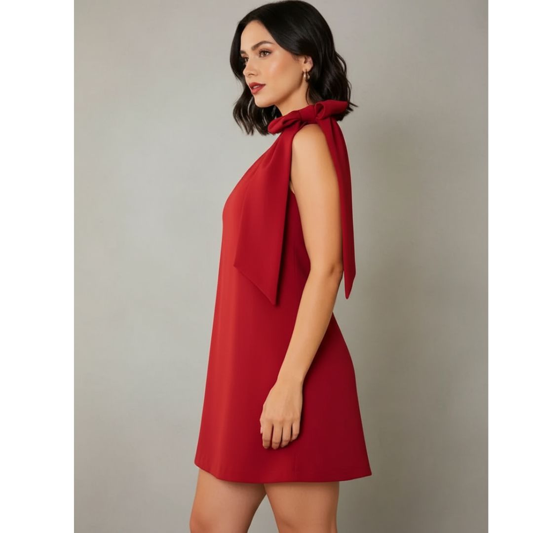 VESTIDO BRENDA ROJO ELEGANTE PARA MUJER - 2