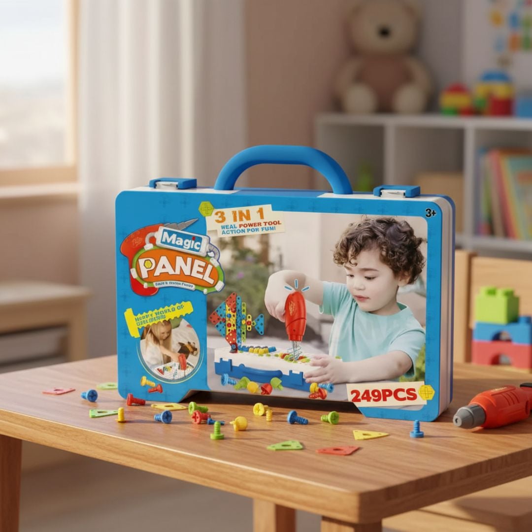 MALETÍN DE HERRAMIENTAS MAGIC PANEL JUEGO DIDÁCTICO 249PCS - 1