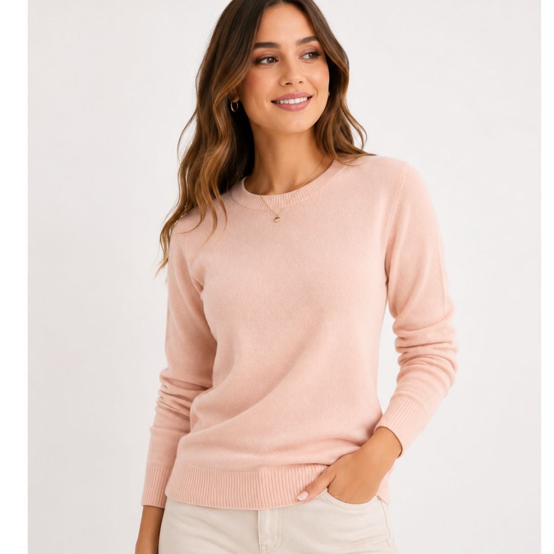 CHOMPA MUJER CUELLO REDONDO CASHMERE HILO - 2