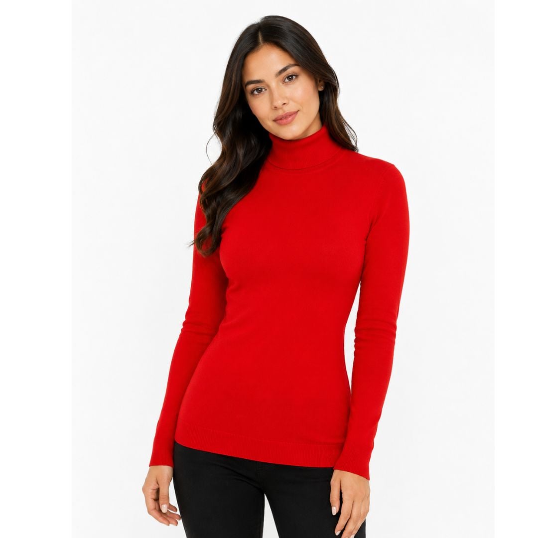 CHOMPA DE MUJER CASHMERE HILO CUELLO ALTO - L/XL - 2