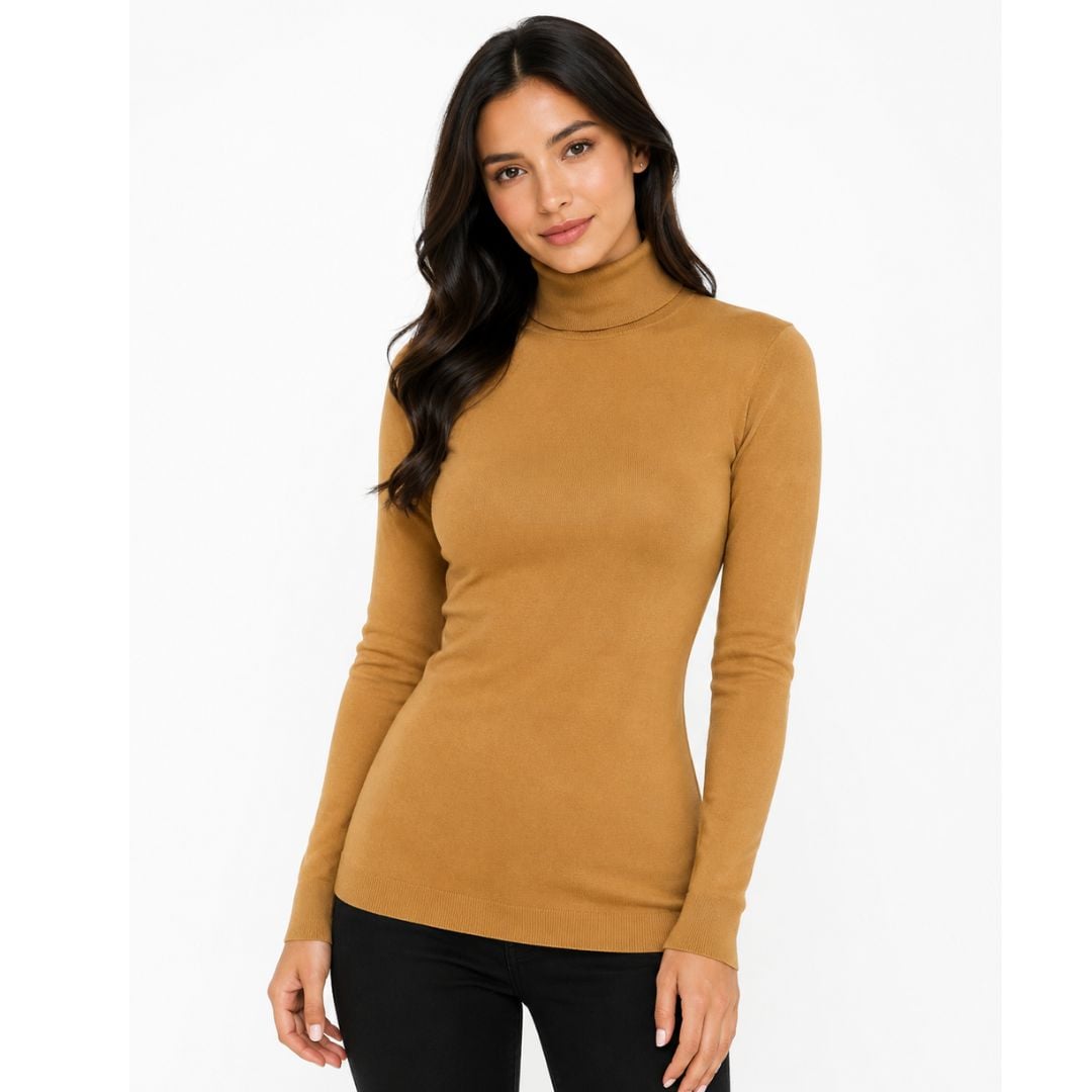CHOMPA DE MUJER CASHMERE HILO CUELLO ALTO - L/XL - 3