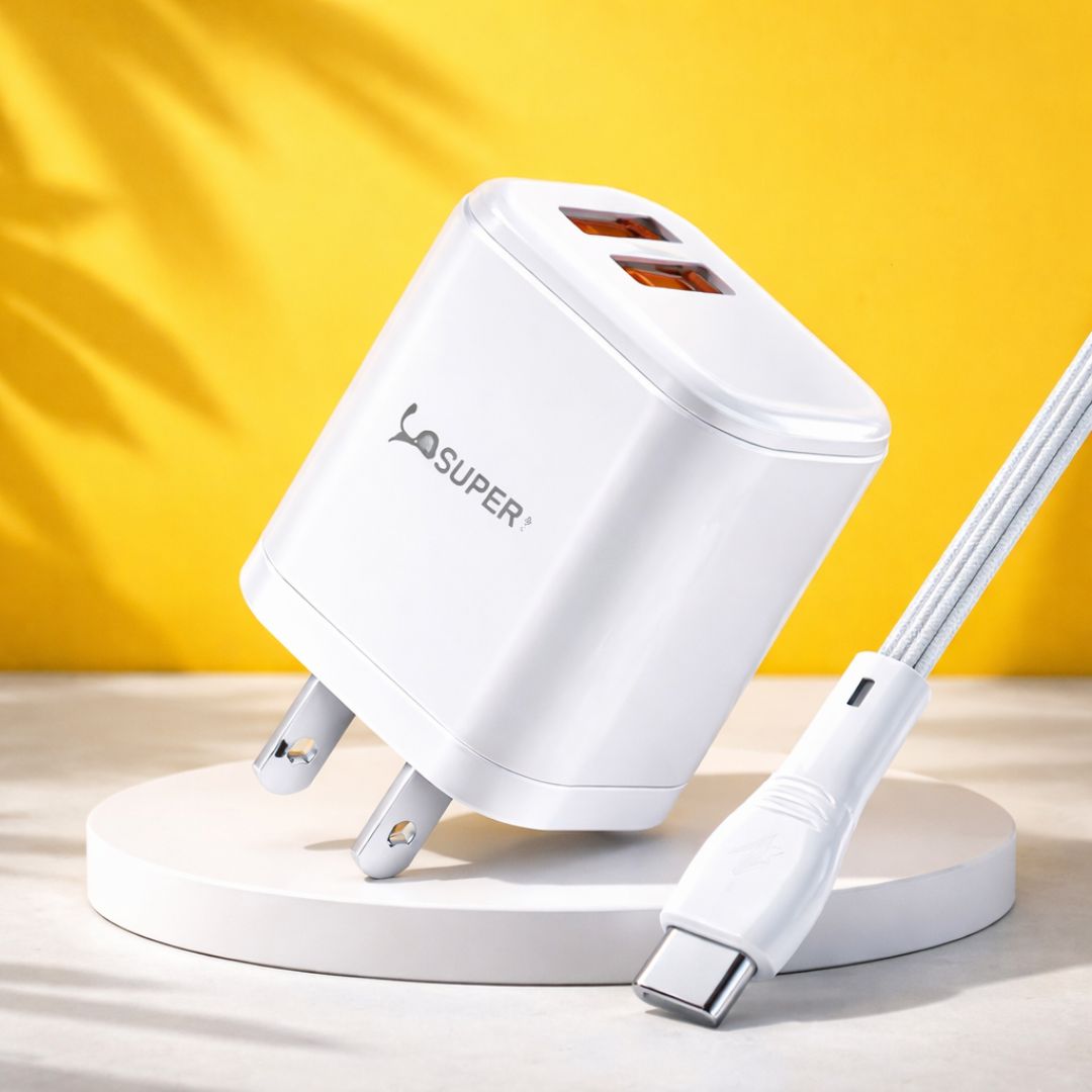 CARGADOR RÁPIDA 4.8A CON CABLE MICRO USB A C CARGA INTELIGENTE - 2