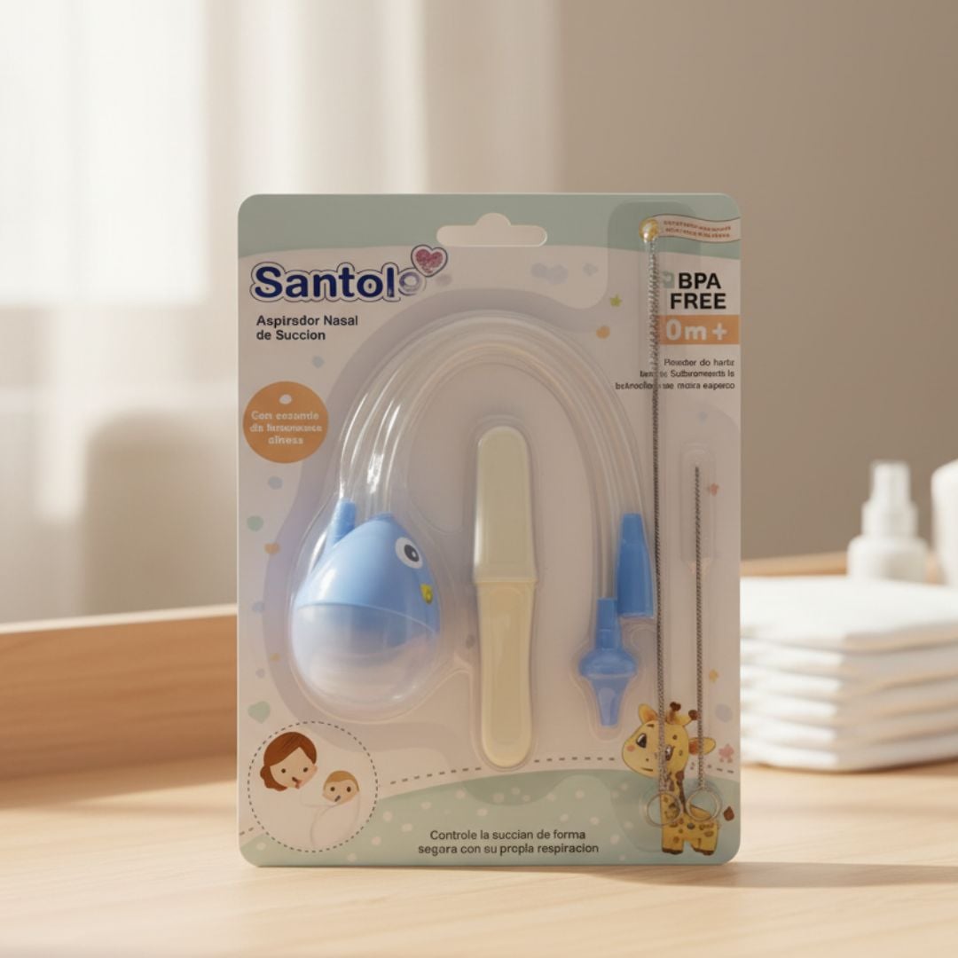 ASPIRADOR LIMPIADOR NASAL CONGESTIÓN MOCOS + KIT DE LIMPIEZA - MULTICOLOR - 3