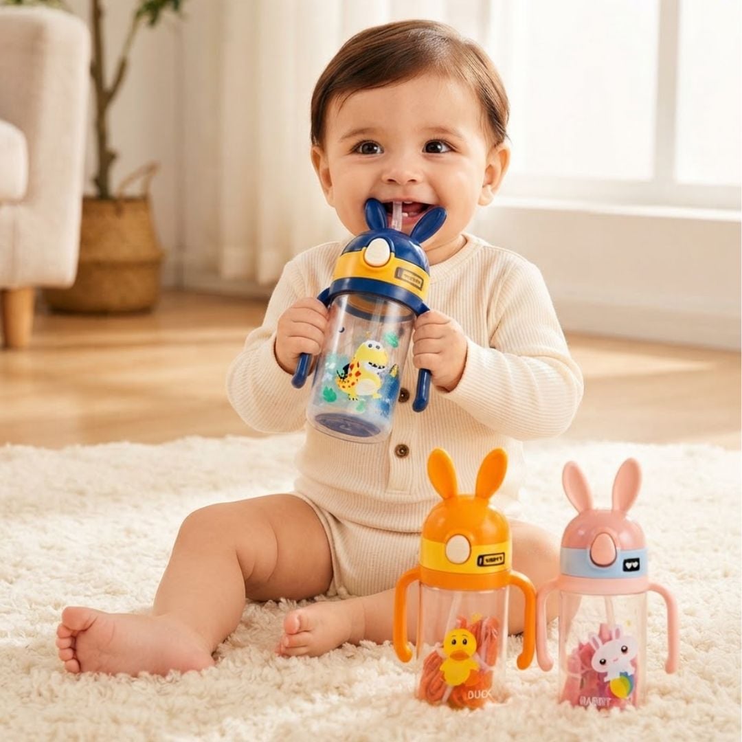 TOMATODO INFANTIL ANTIDERRAME CON ASAS Y SORBETE - NIÑA - 1