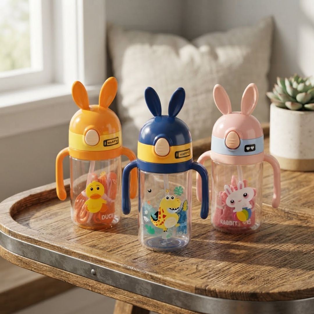 TOMATODO INFANTIL ANTIDERRAME CON ASAS Y SORBETE - NIÑA - 2