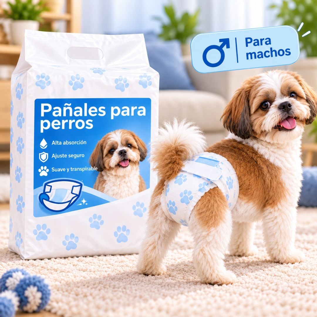 PAÑAL DE PERRO TIPO CALZON PARA MACHO - TALLA M - 1