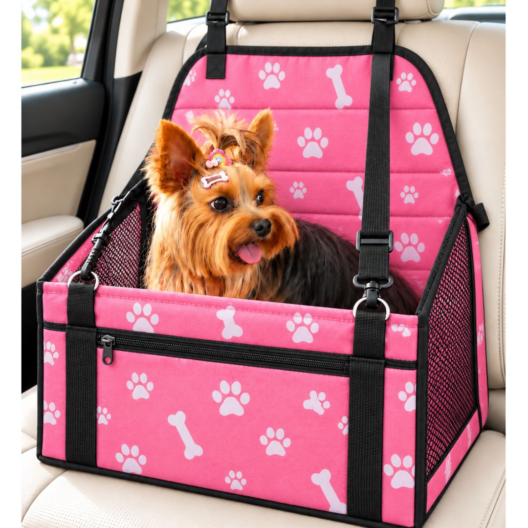 ASIENTO DE CARRO PORTATIL DE VIAJE PARA MASCOTAS 40*30*25CM - HEMBRA - 1