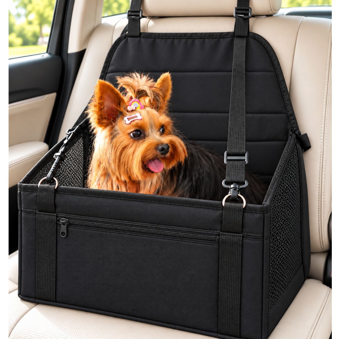 ASIENTO DE CARRO PORTATIL DE VIAJE PARA MASCOTAS 40*30*25CM - HEMBRA - 3