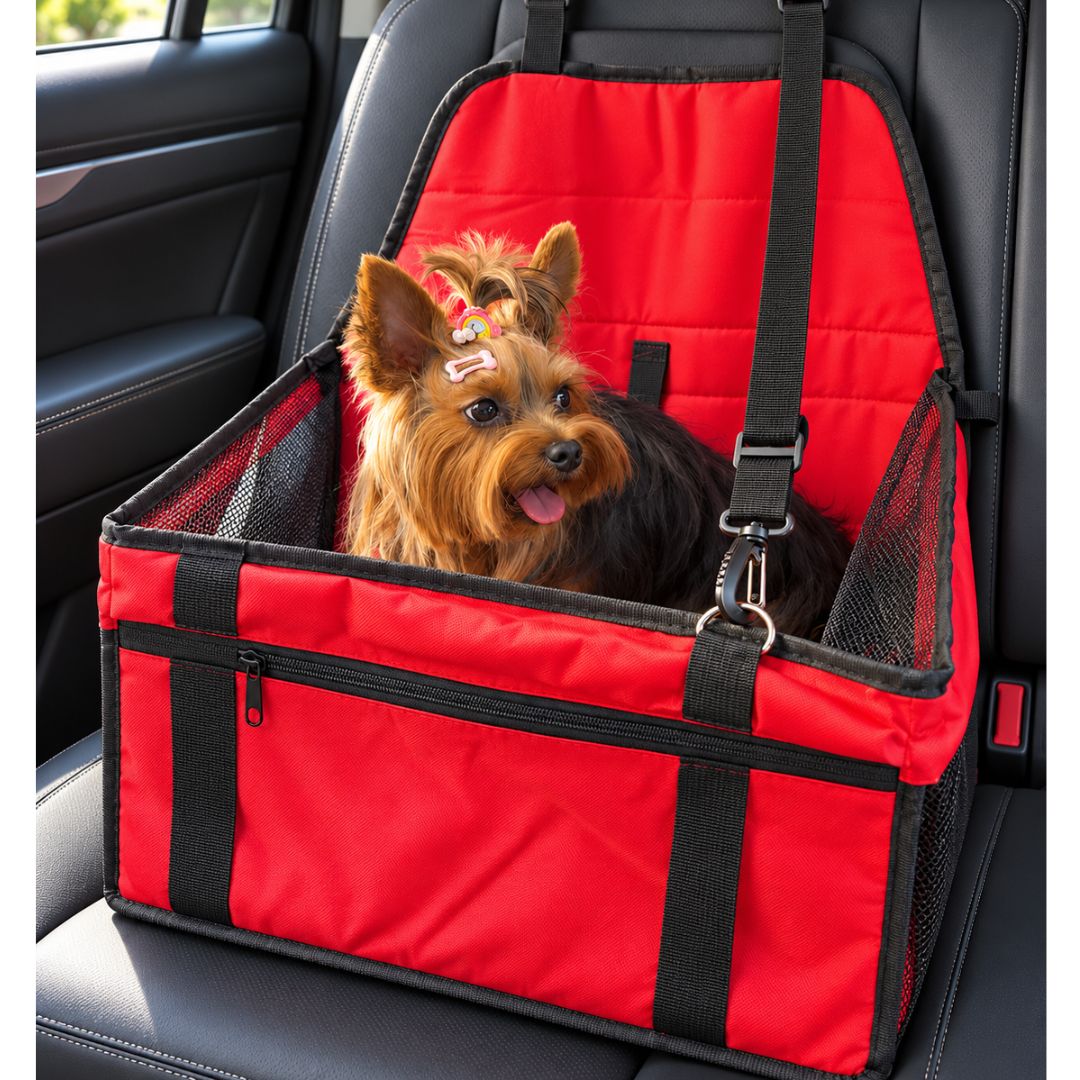 ASIENTO DE CARRO PORTATIL DE VIAJE PARA MASCOTAS 40*30*25CM - HEMBRA - 4