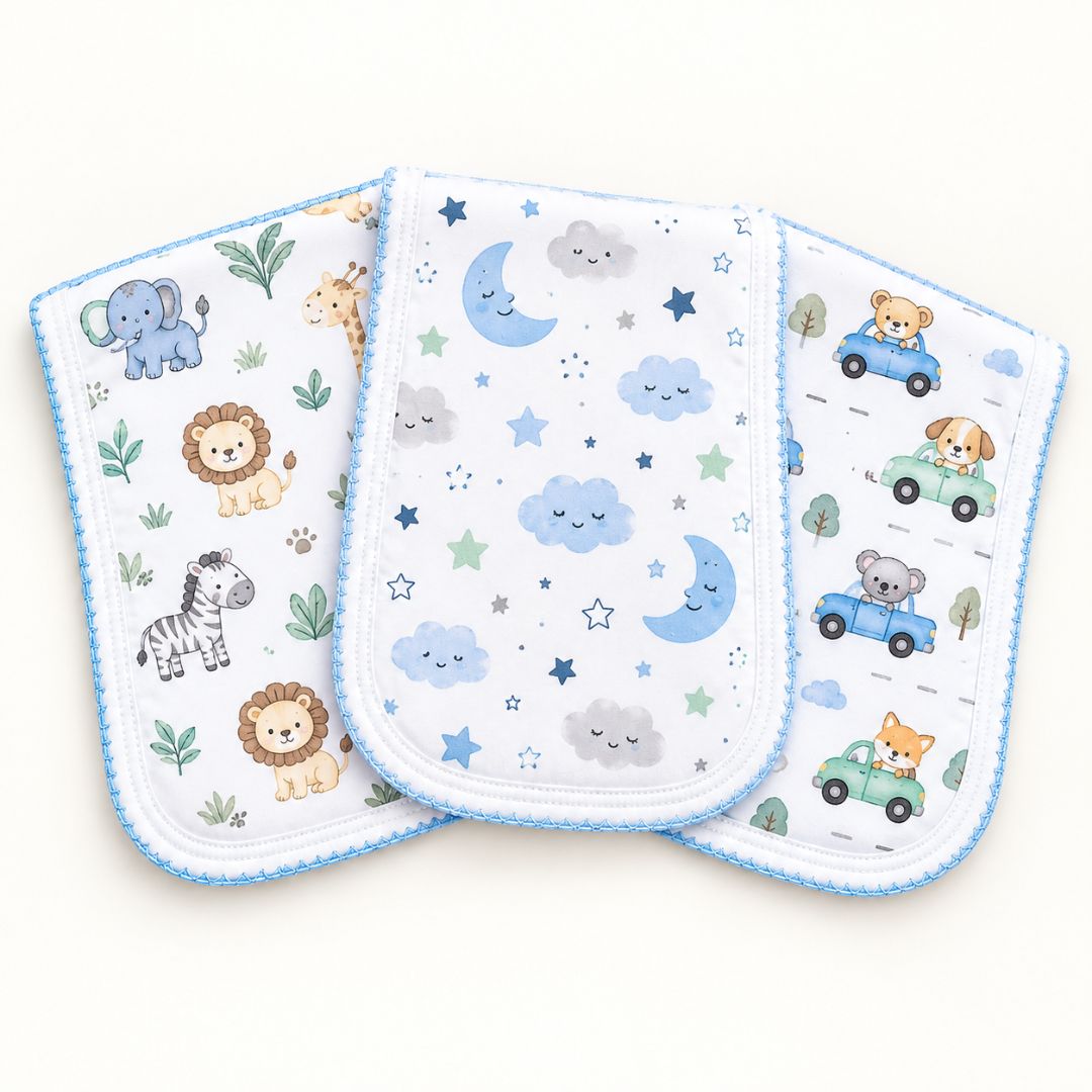 PACK DE 3 BABITAS HOMBRERAS PARA BEBÉ DE ALGODÓN PIMA - NIÑO - 3