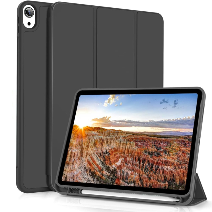 FUNDA CON PORTA LAPIZ PARA IPAD AIR 11 M2 2024 NEGRO - 1