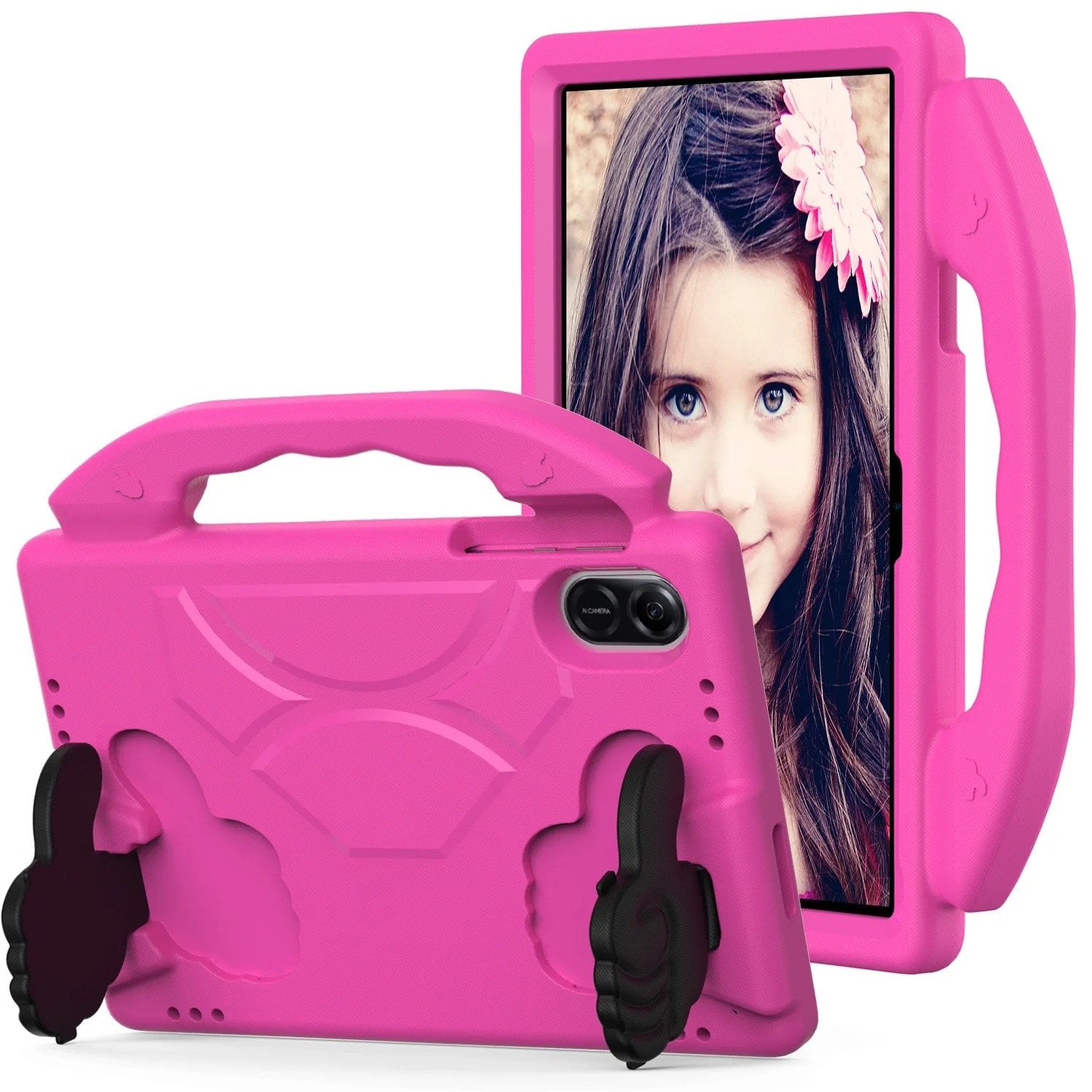 FUNDA DE GOMA CON DISEÑO LIKE PARA TABLET HONOR PAD X8A 11' FUCSIA - 1