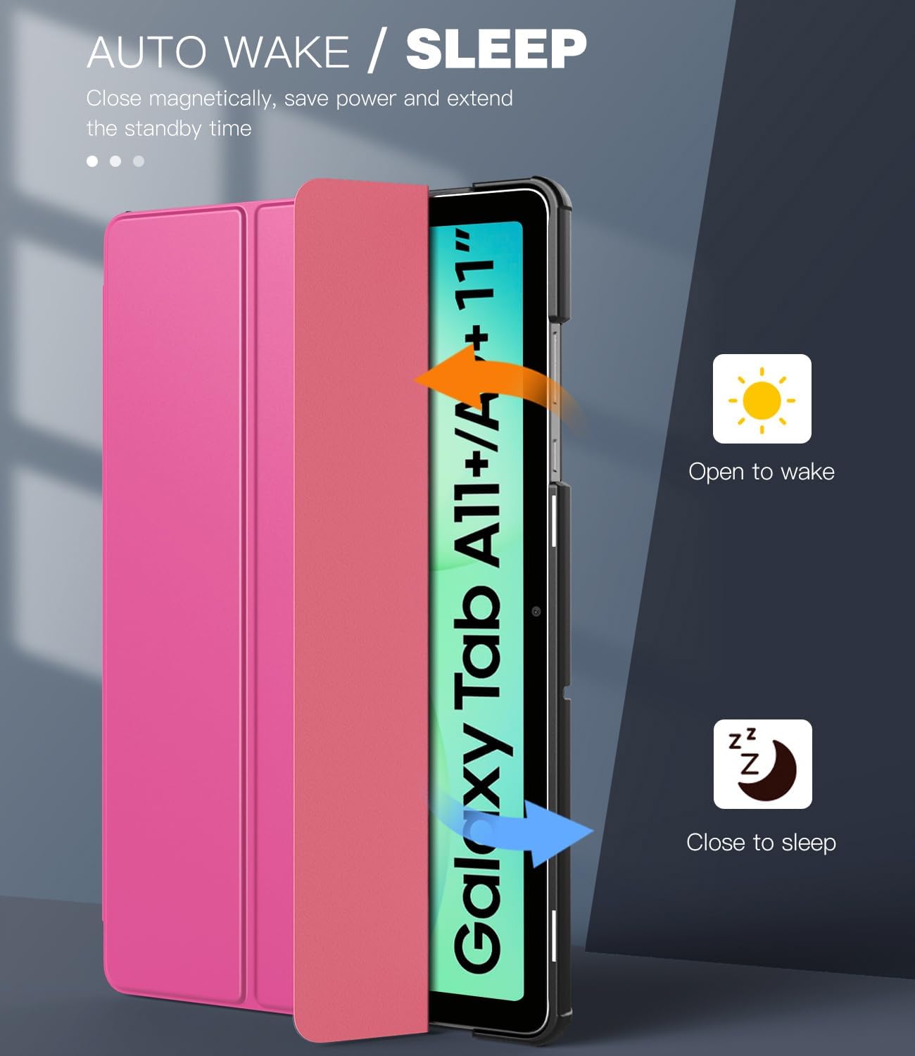 FUNDA BOOKCOVER PARA SAMSUNG SAMSUNG A11+ 11' FUCSIA - 3