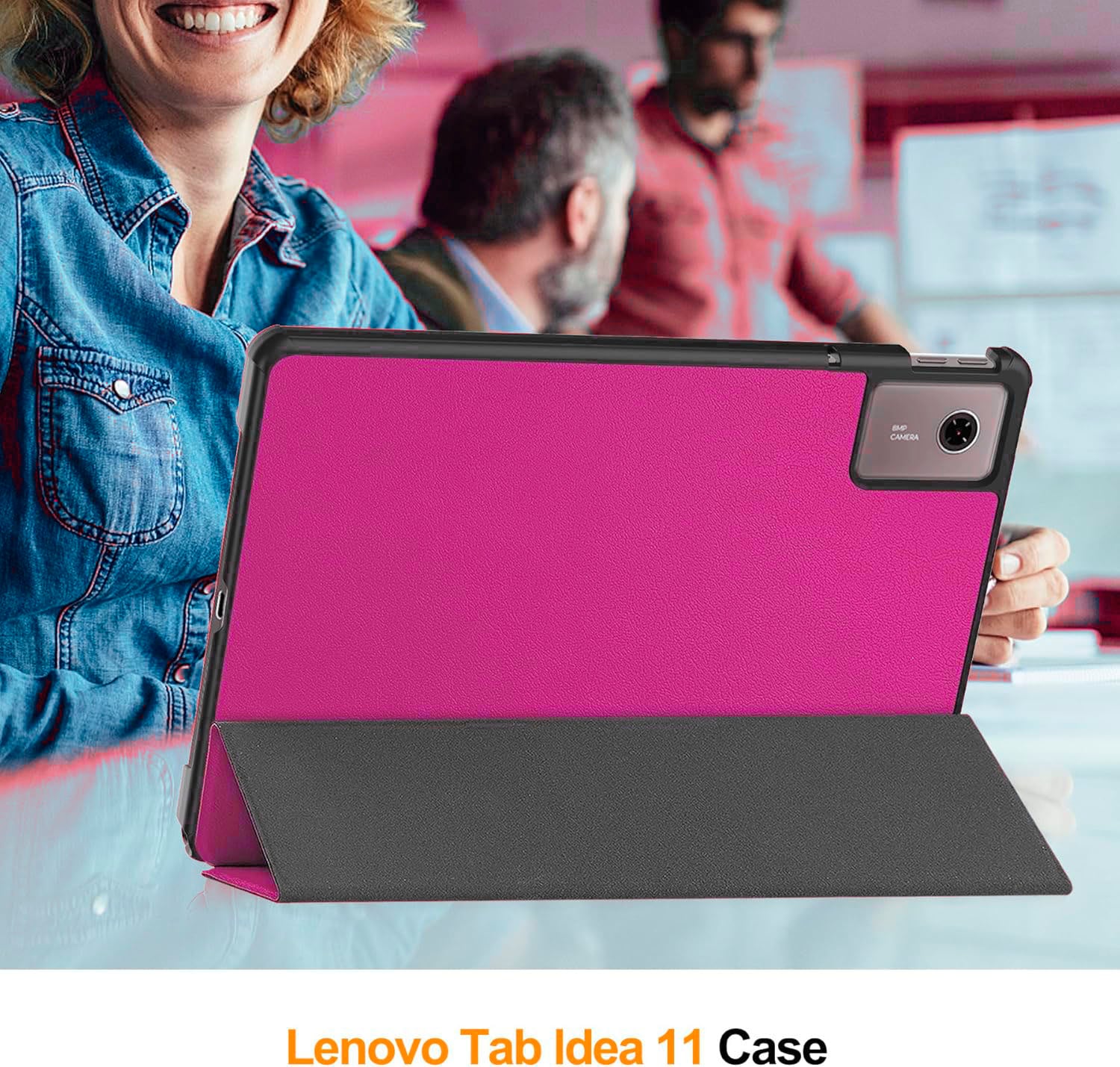FUNDA BOOKCOVER PARA LENOVO IDEA TAB 11 TB336FU/TB336ZU FUCSIA - 3