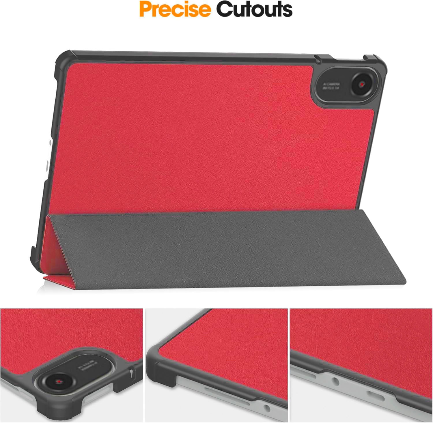 FUNDA BOOKCOVER PARA TABLET XIAOMI REDMI PAD 2 11' 2025 ROJO - 2