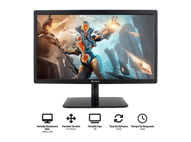 MONITOR TEROS 19' HD 75HZ 5MS (TE-1915S) HDMI/VGA - 1