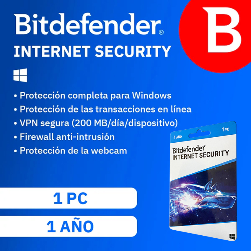 ANTIVIRUS BITDEFENDER INTERNET SECURITY 1PC - 6