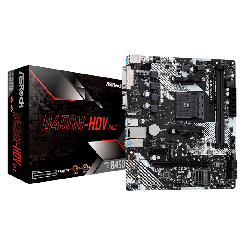 PLACA MADRE ASROCK B450M-HDV R4.0 AM4 - 1