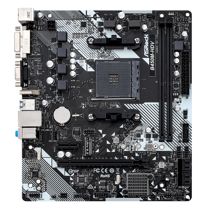 PLACA MADRE ASROCK B450M-HDV R4.0 AM4 - 3