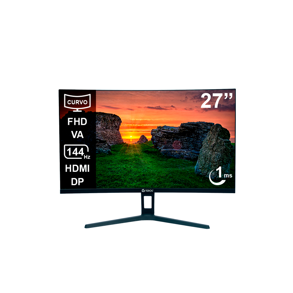 MONITOR TEROS 27  FULL HD  144HZ 1MS TE-2734S VA HDMI CURVO - 1