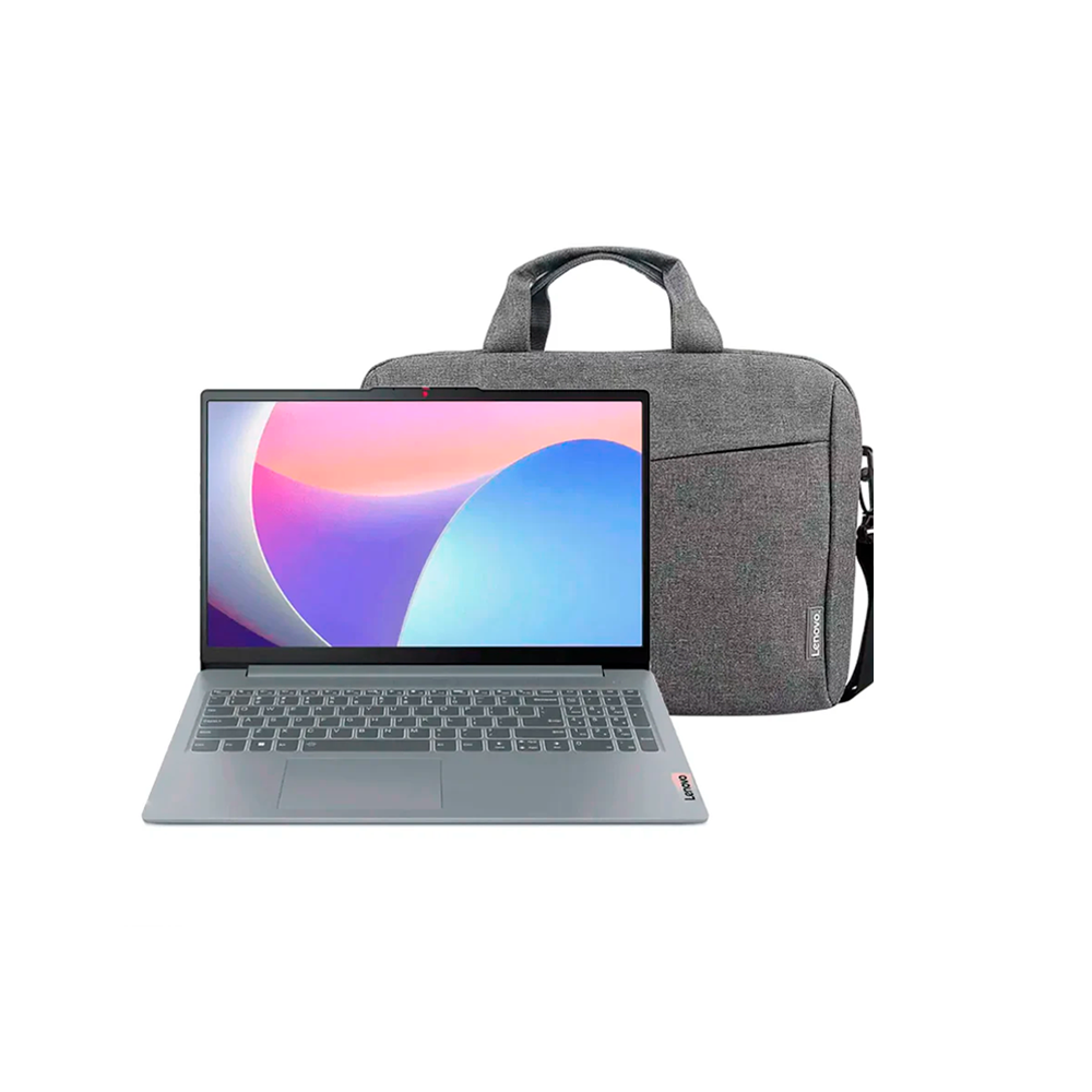LAPTOP LENOVO IDEAPAD RYZEN 5 7520U 8GB DDR5 SSD 512GB 15.6 FHD 15AMN8 SLIM 3 + MALETIN - 1