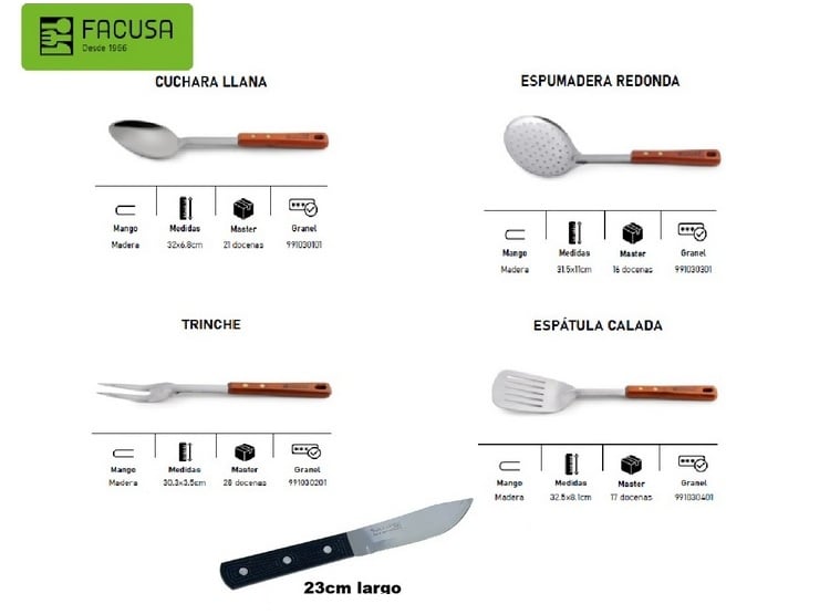 SET DE UTENSILIOS DE COCINA POR 5 PIEZAS - FACUSA - 3