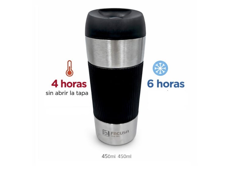 MUG TOMATODO DE ACERO INOXIDABLE 450ML FACUSA - 1