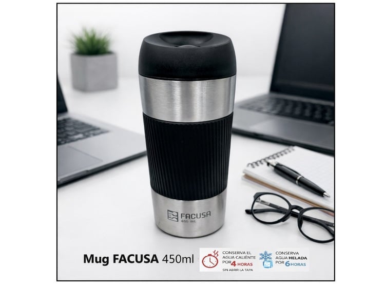 MUG TOMATODO DE ACERO INOXIDABLE 450ML FACUSA - 3