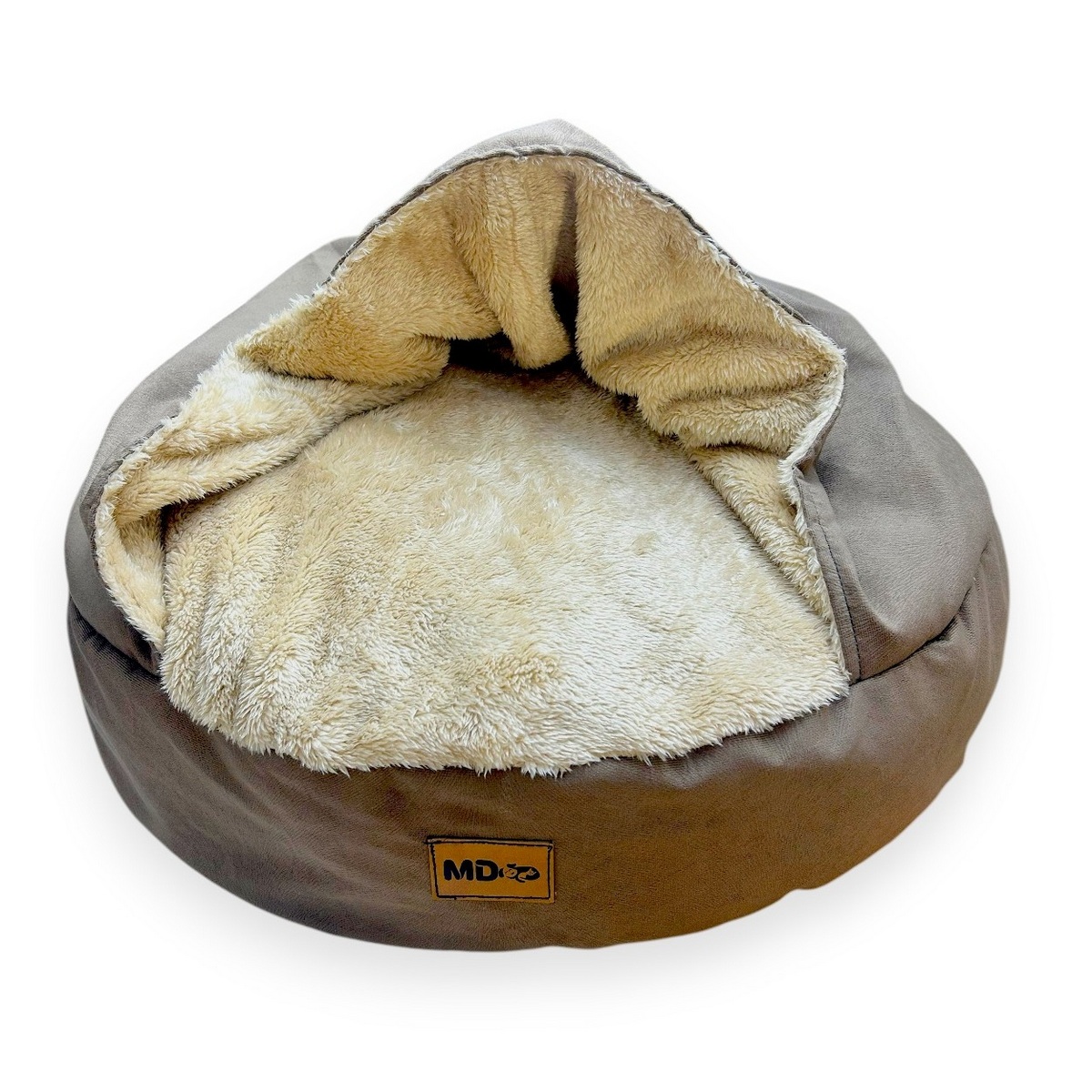 CAMA CUEVA PARA PERROS Y GATOS TALLA M - MARRÓN - 4
